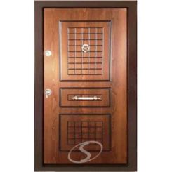 درب ضد سرقت رویه چوب طرح سه قاب