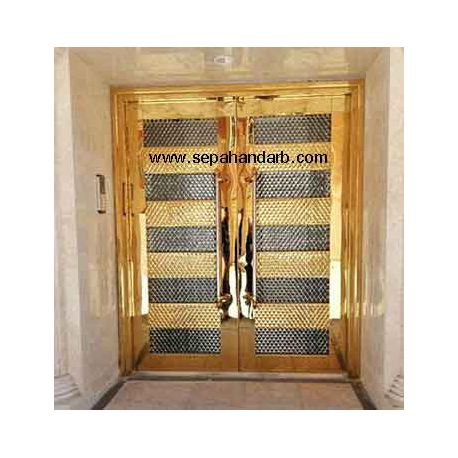 درب پارکینگ استیل طلایی