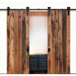 درب کشویی چوبی دو لنگه ریلی سپاهان درب