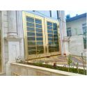 steel garage door | درب حیاطی استیل طلایی ورودی ساختمان