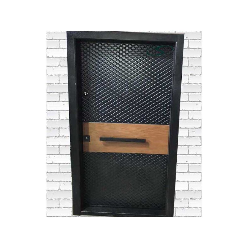 درب ضد سرقت چوبی مشکی لاکچری