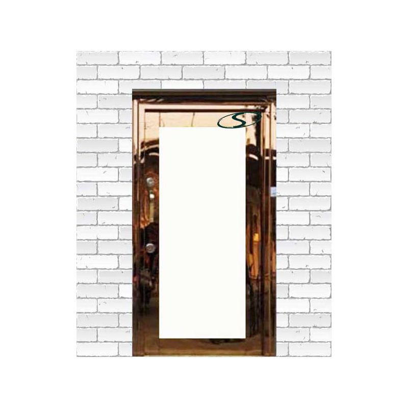 درب استیل ورودی مغازه روز گلد شیشه خور