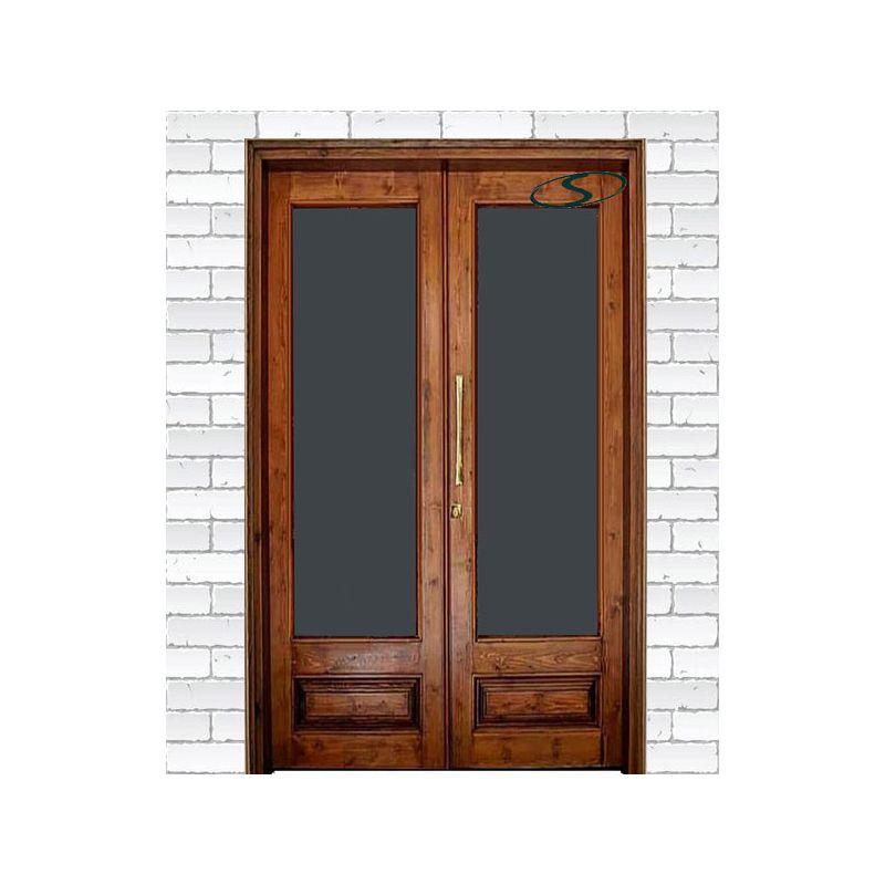 درب لابی چوبی شیشه ای لاکچری