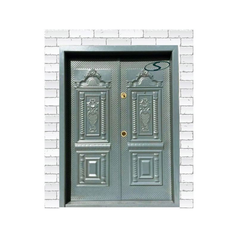 درب لابی فلزی ضد سرقت طوسی