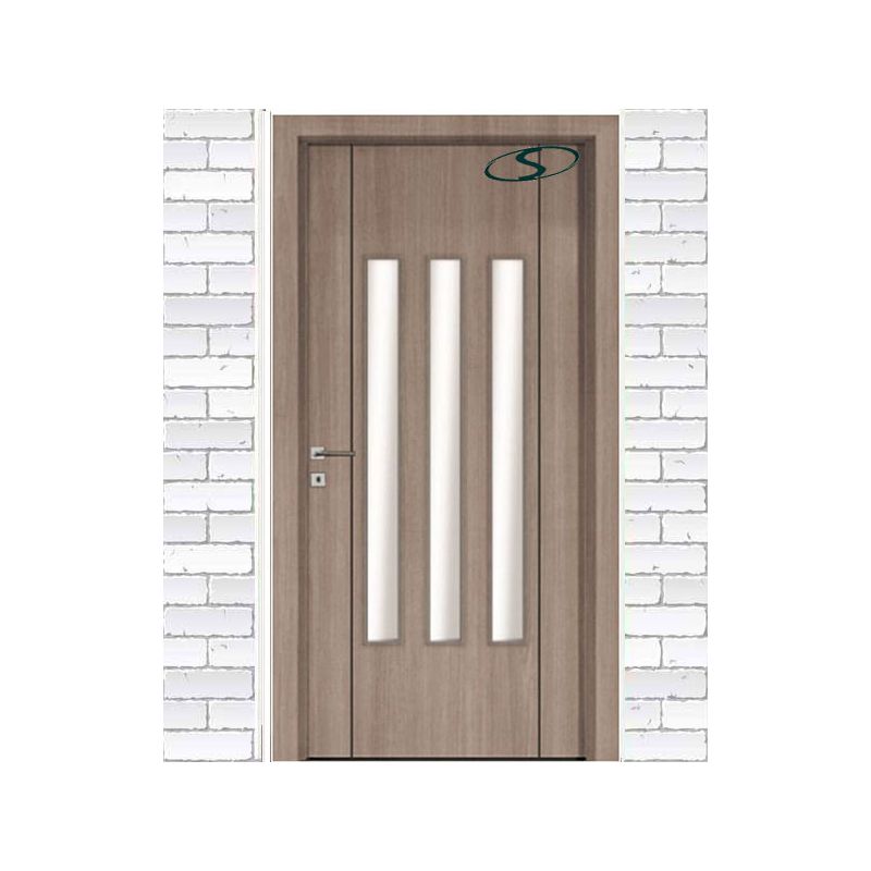 درب پلی وود دارای شیشه