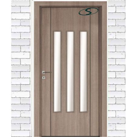 درب پلی وود دارای شیشه