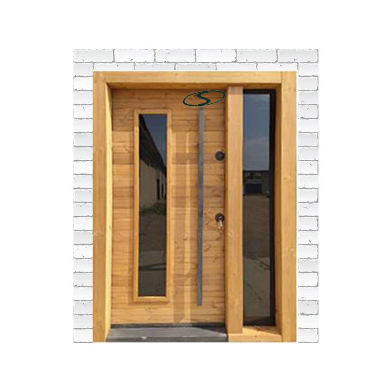 درب ضد سرقت ترمووود یک ونیم لنگه مخصوص ویلا به رنگ روشن