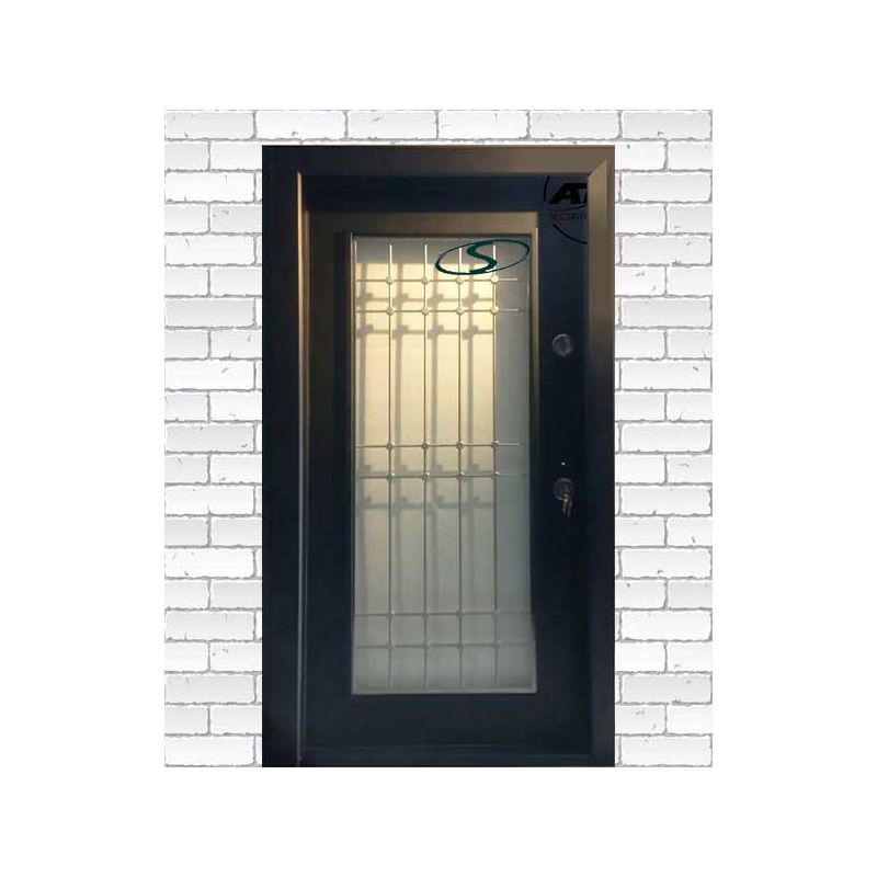 درب ضد سرقت فلزی شیشه خور