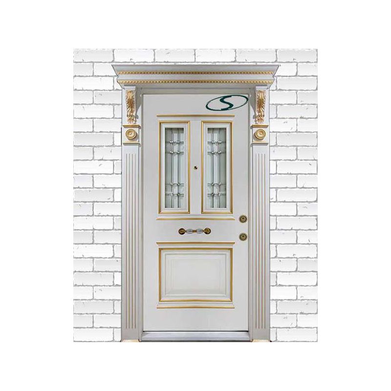 قیمت درب ضد سرقت سفید طلایی شیشه خور