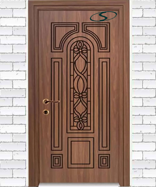 درب اتاقی و سرویس بهداشتی با طرح کلاسیک پلی وود