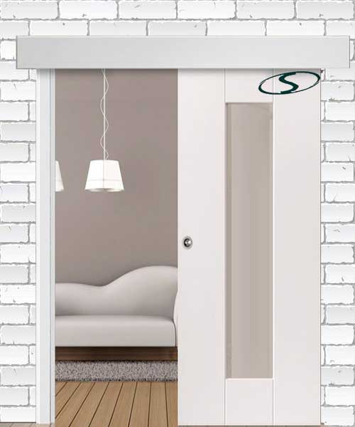 درب کشویی پلی وود شیشه خور سفید ضد آب سپاهان درب